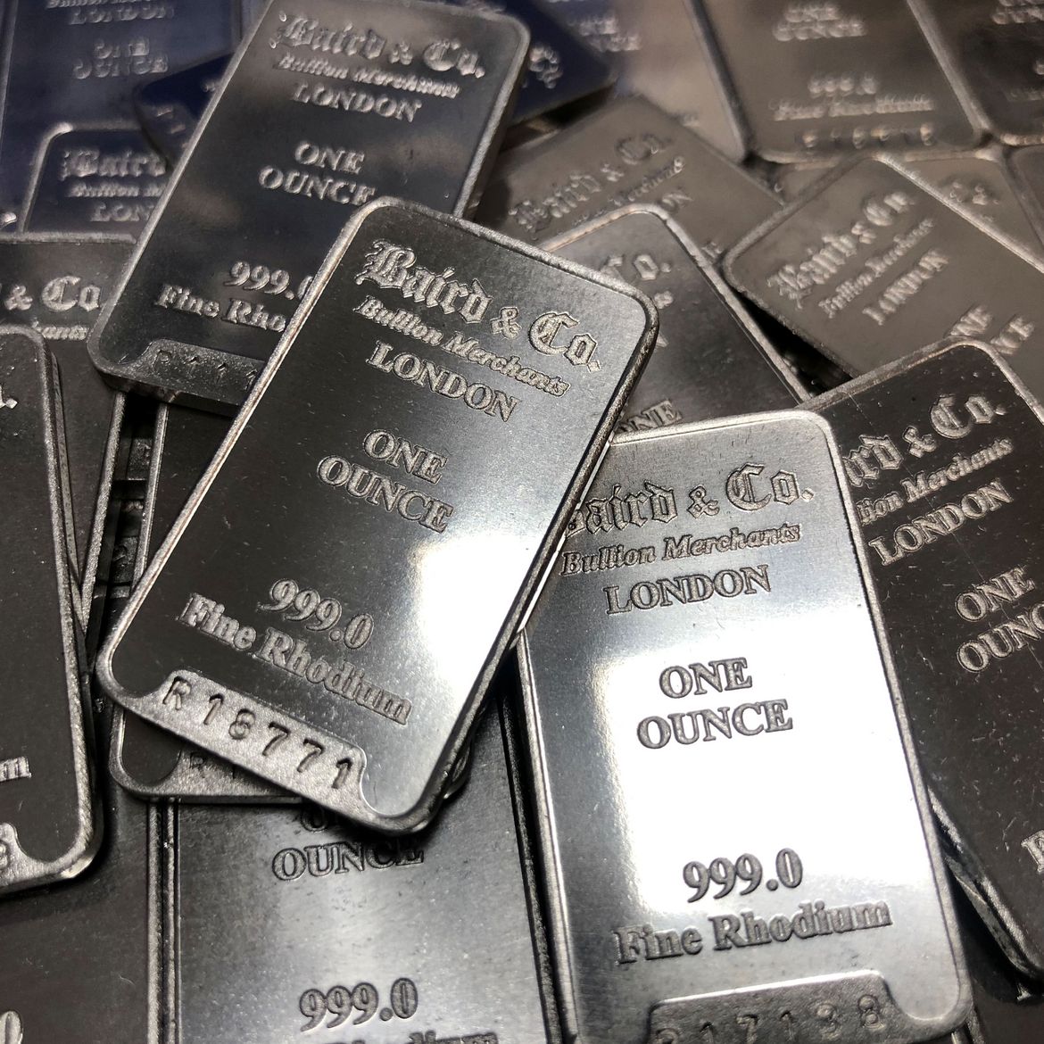 Purchase of rhodium bars